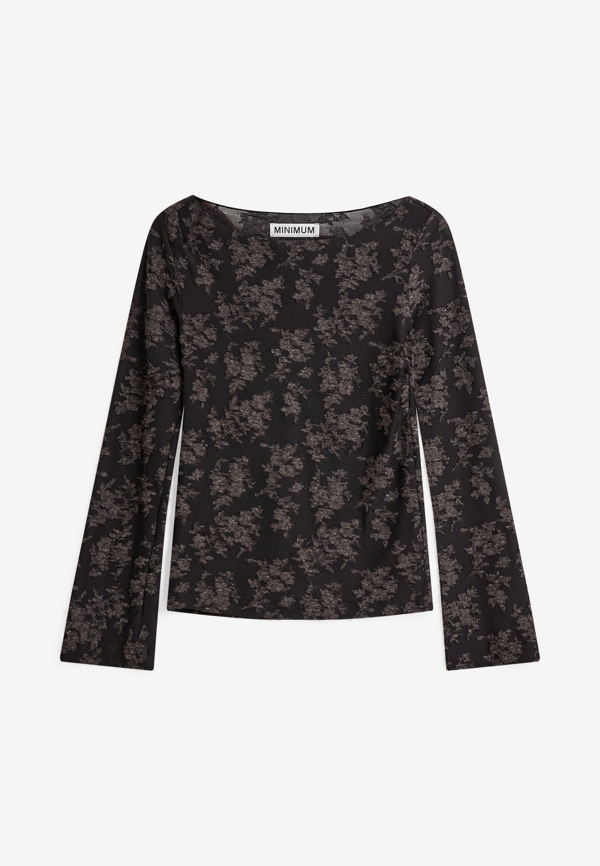 minimum female Aina boat neck ls t-shirt 4590 Long Sleeved T-shirt 999 Black