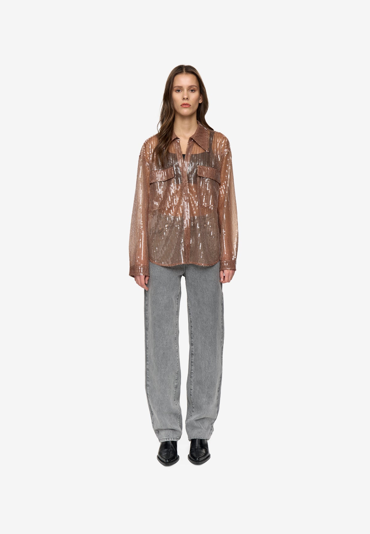 minimum female Dagny ls shirt 4762 Long Sleeved Shirt 1321 Brownie