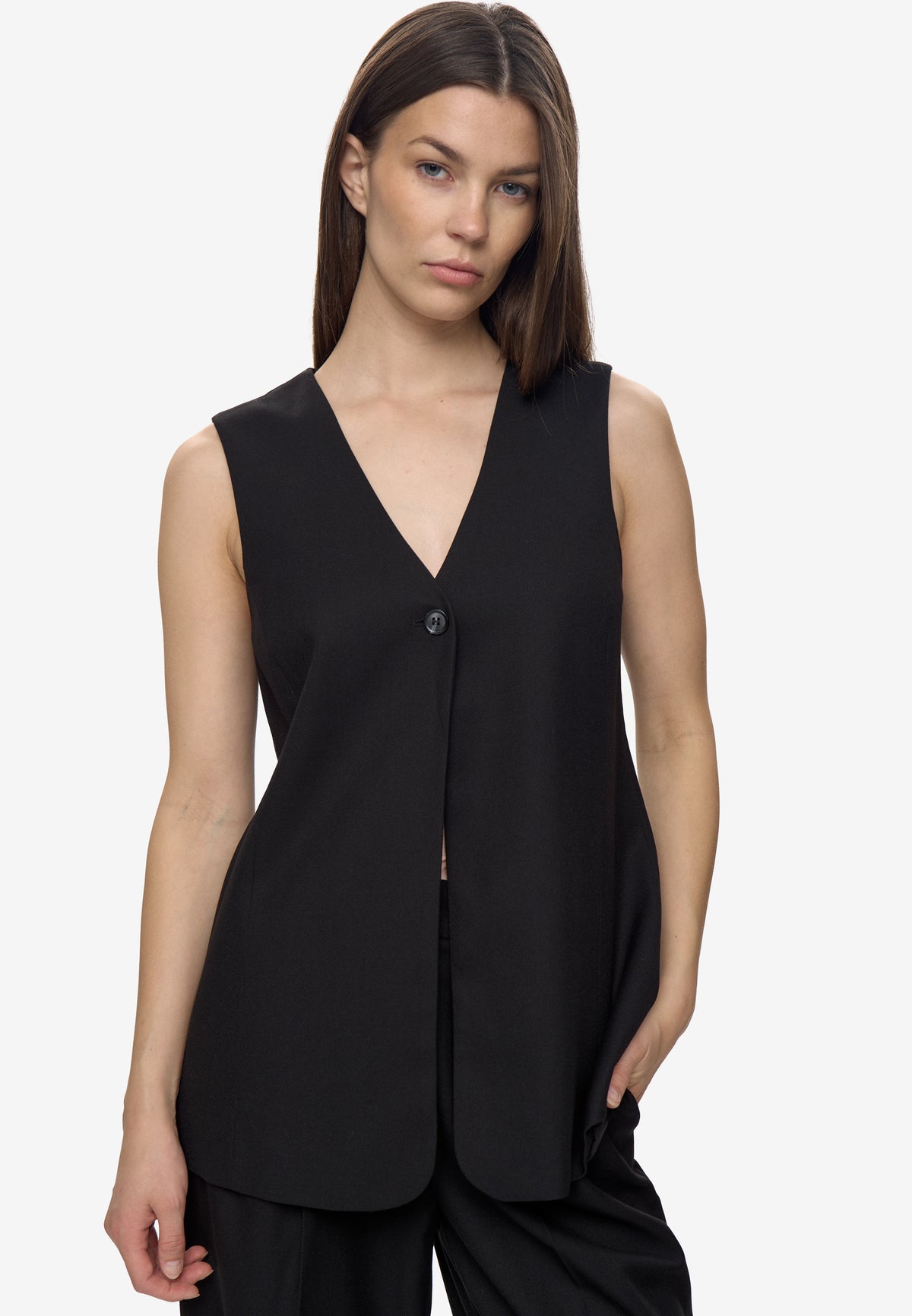 minimum female Davida vest 4527 Waistcoat 999 Black