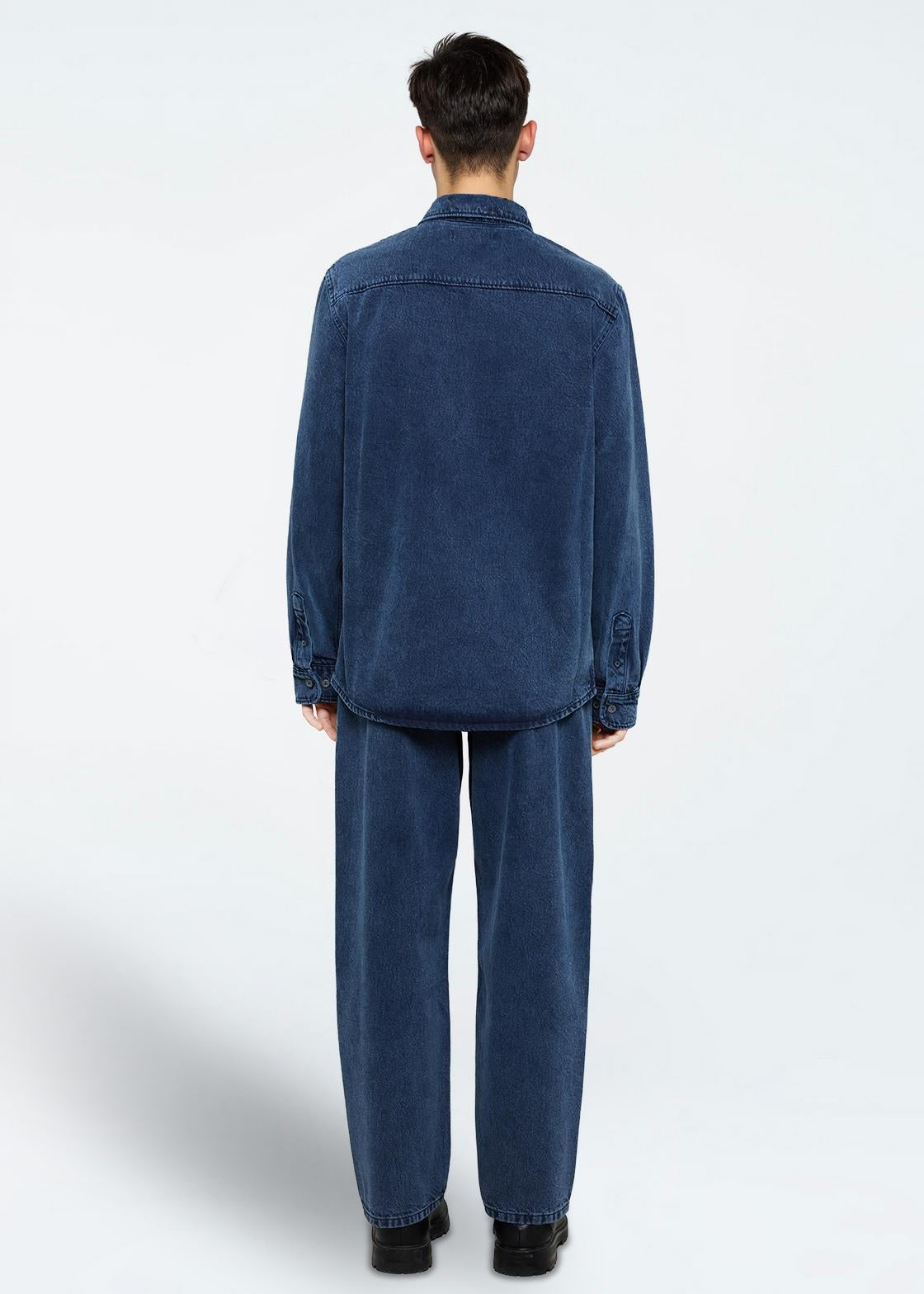 minimum male Douglas Denim Shirt 4386 Long Sleeved Shirt 4324 Legion Blue