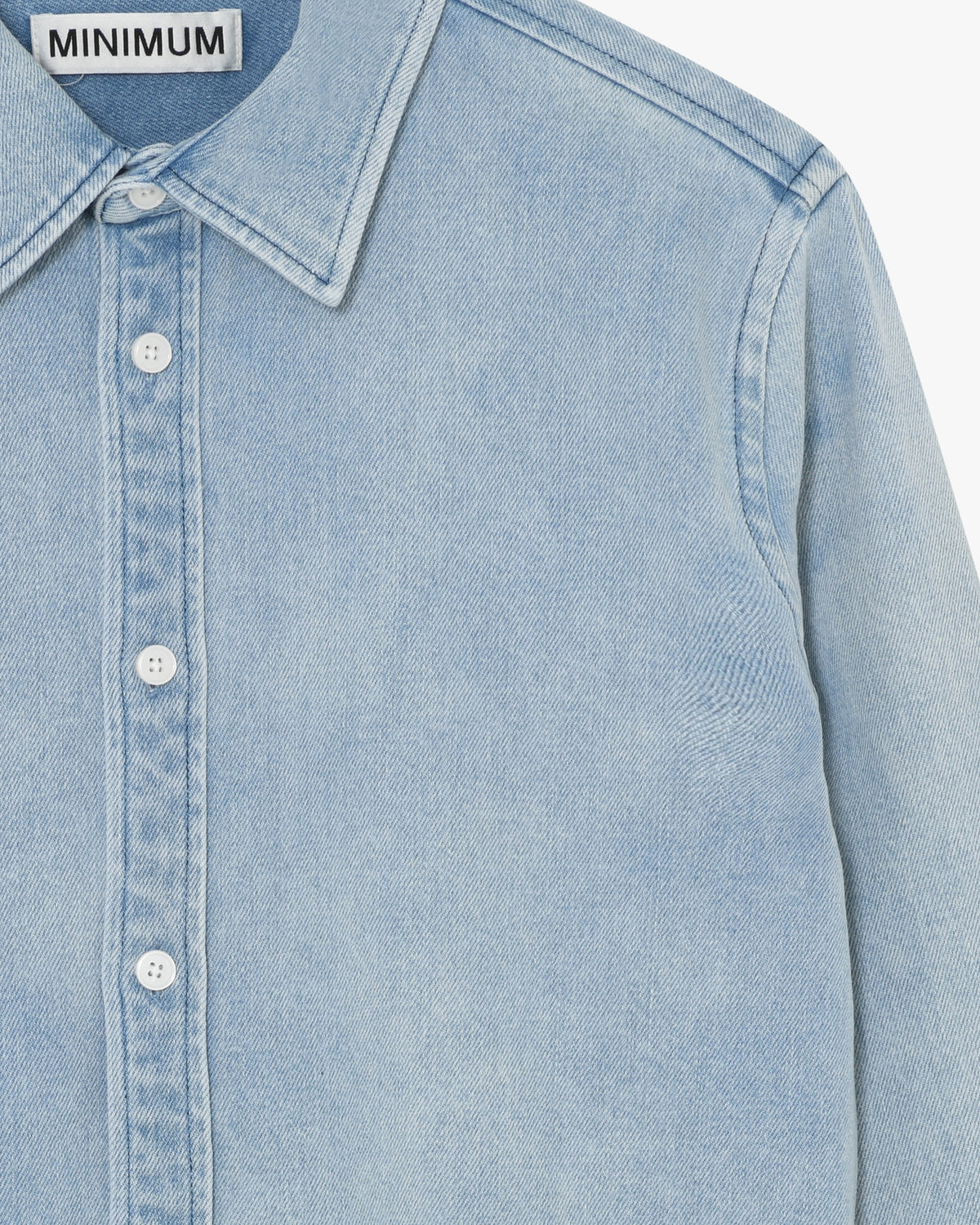 minimum male Douglas Denim Shirt 4512 Long Sleeved Shirt 1001 Light Blue