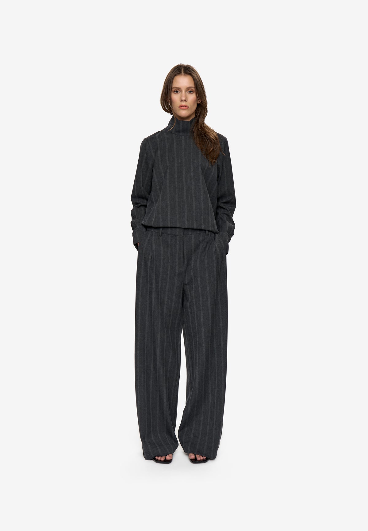 minimum female Gertrud mw wide pants 4764 Casual Pants 1912 Volcanic Ash