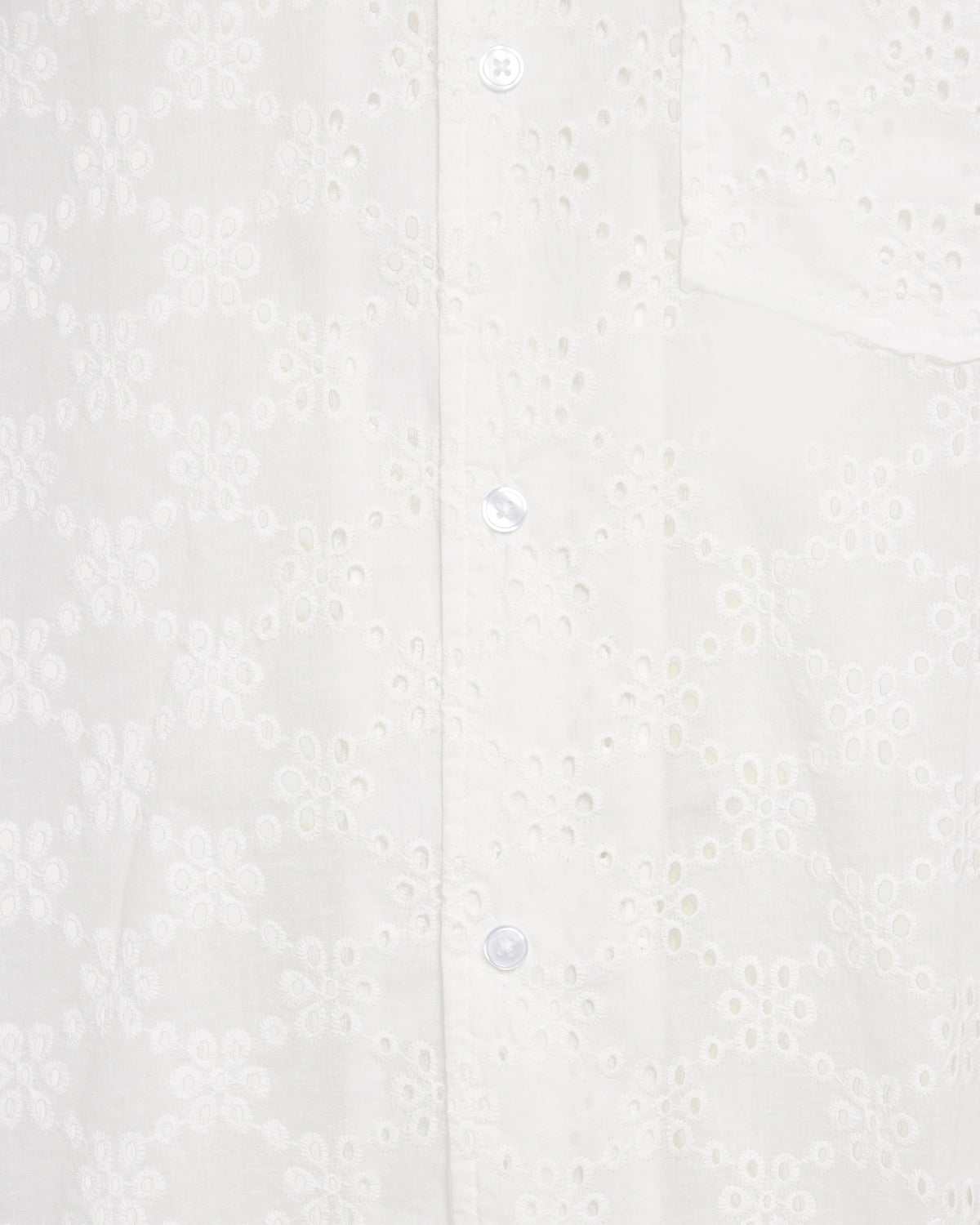 minimum male Hayden relaxed short sleeved shirt in broderie anglaise 4295 Short Sleeved Shirt 0608 Coco Milk