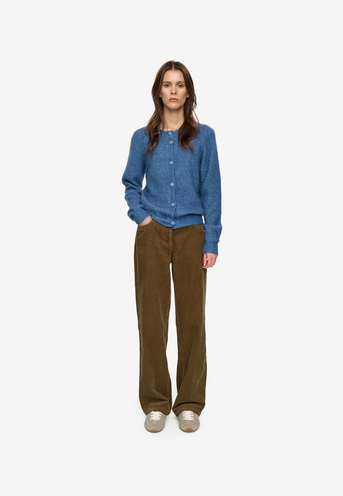 minimum female Kora cardigan 9965 Cardigan 3929 Blue Horizon