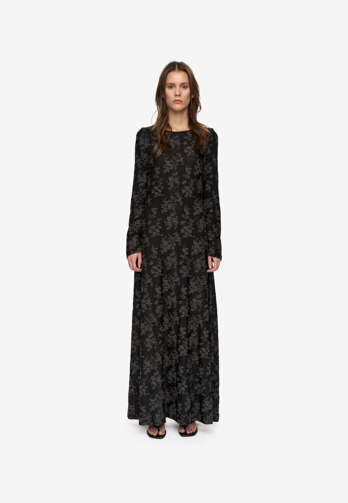 minimum female Leandra ls long dress 4590 Maxi Dress 999 Black