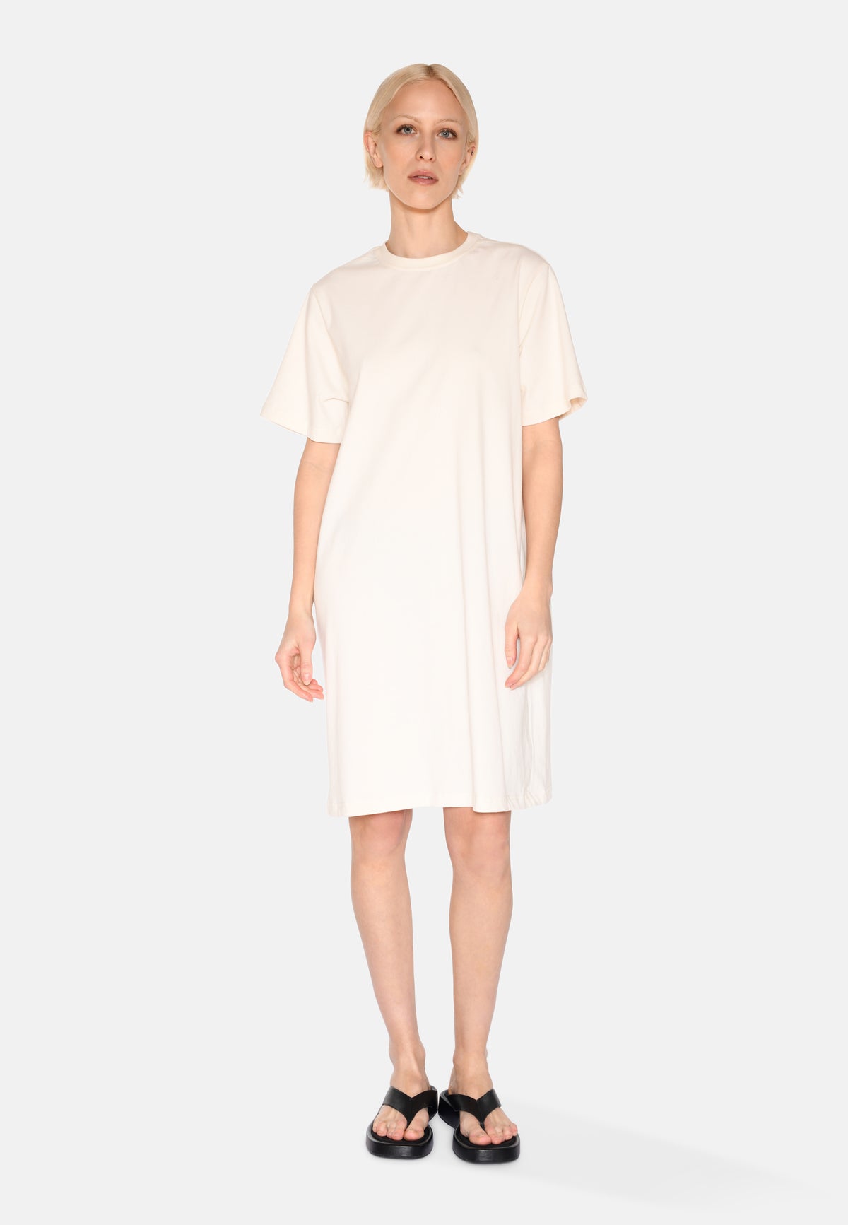 minimum female Lida t-shirt dress 4249 GOTS Short Dress 0608 Coco Milk