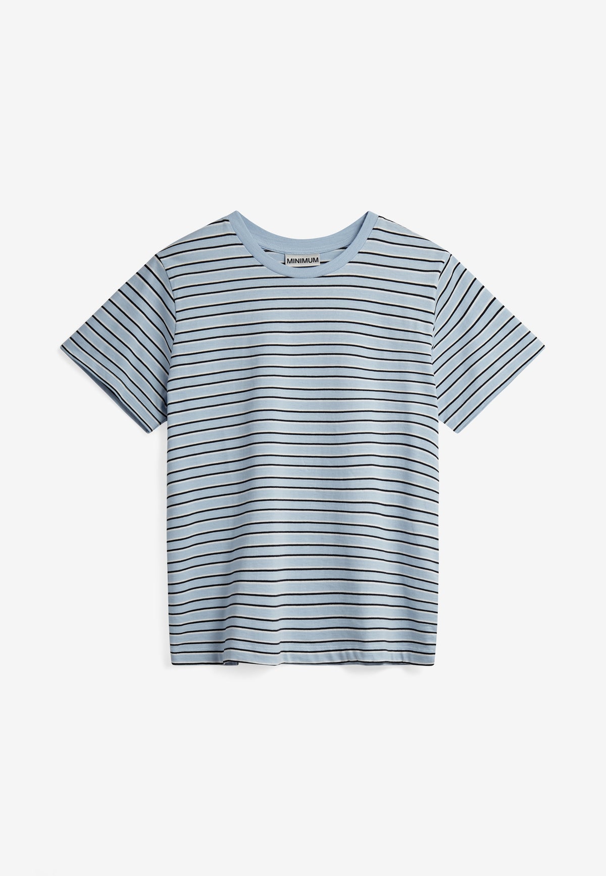 minimum female Lilou ss t-shirt G034 GOTS Short Sleeved T-shirt 4115 Cashmere Blue