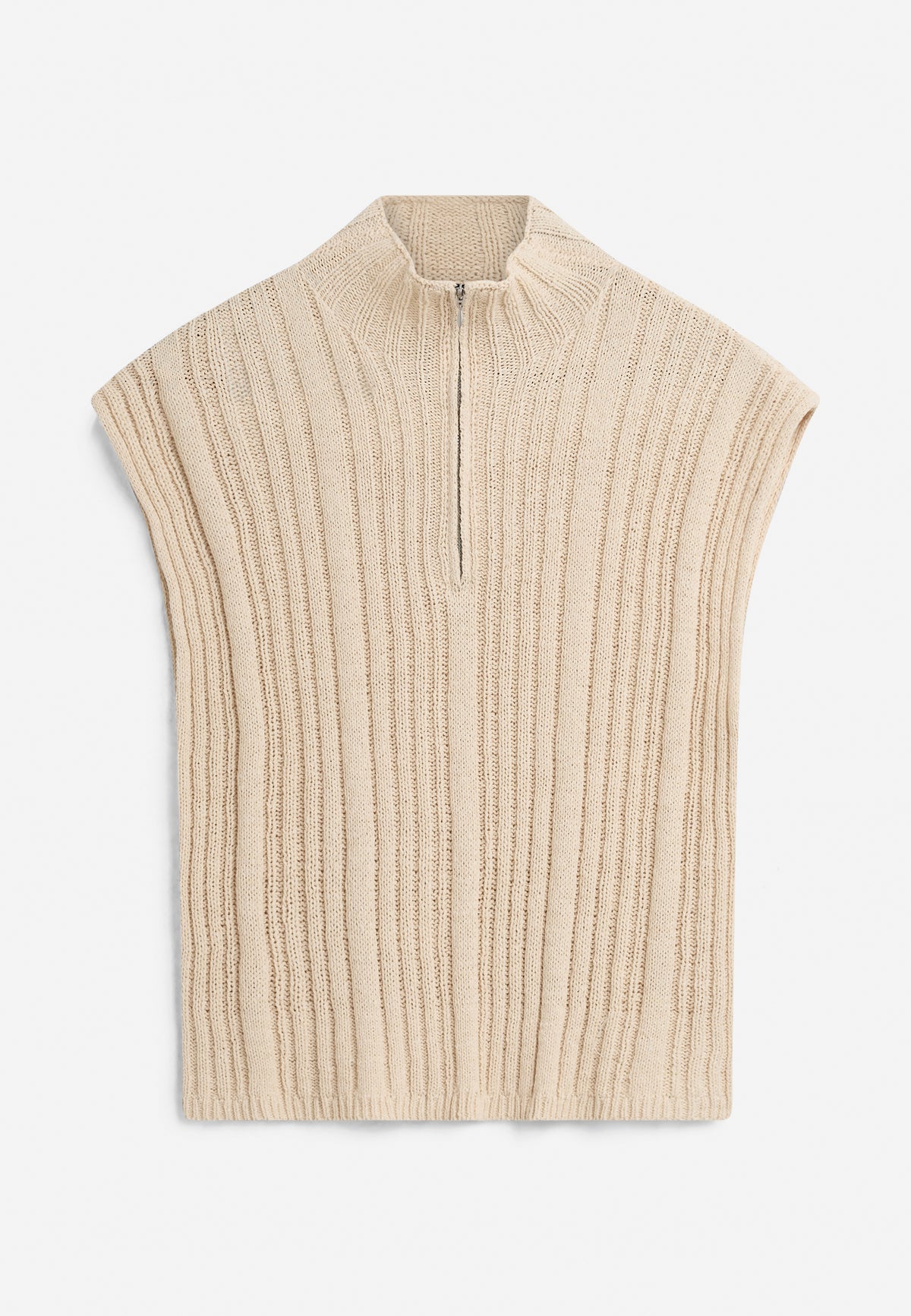 minimum female Mariana half zip vest 4548 Waistcoat 0608 Coco Milk