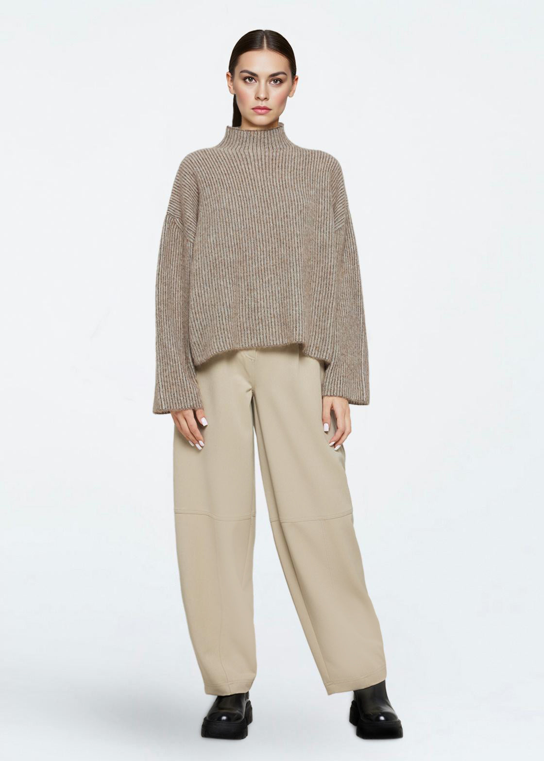 minimum female Mercy knit 4465 Jumper 1109 Chinchilla