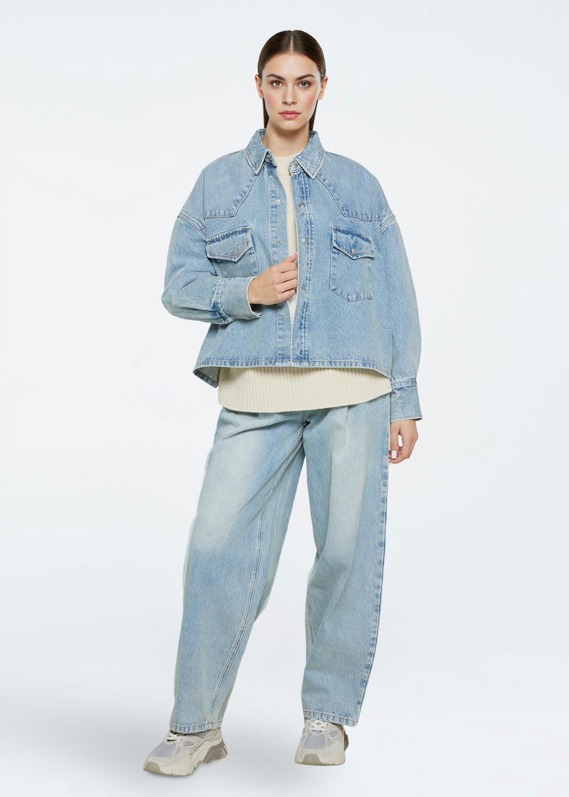 minimum female Piv shirt 4393 Long Sleeved Shirt 1001 Light Blue