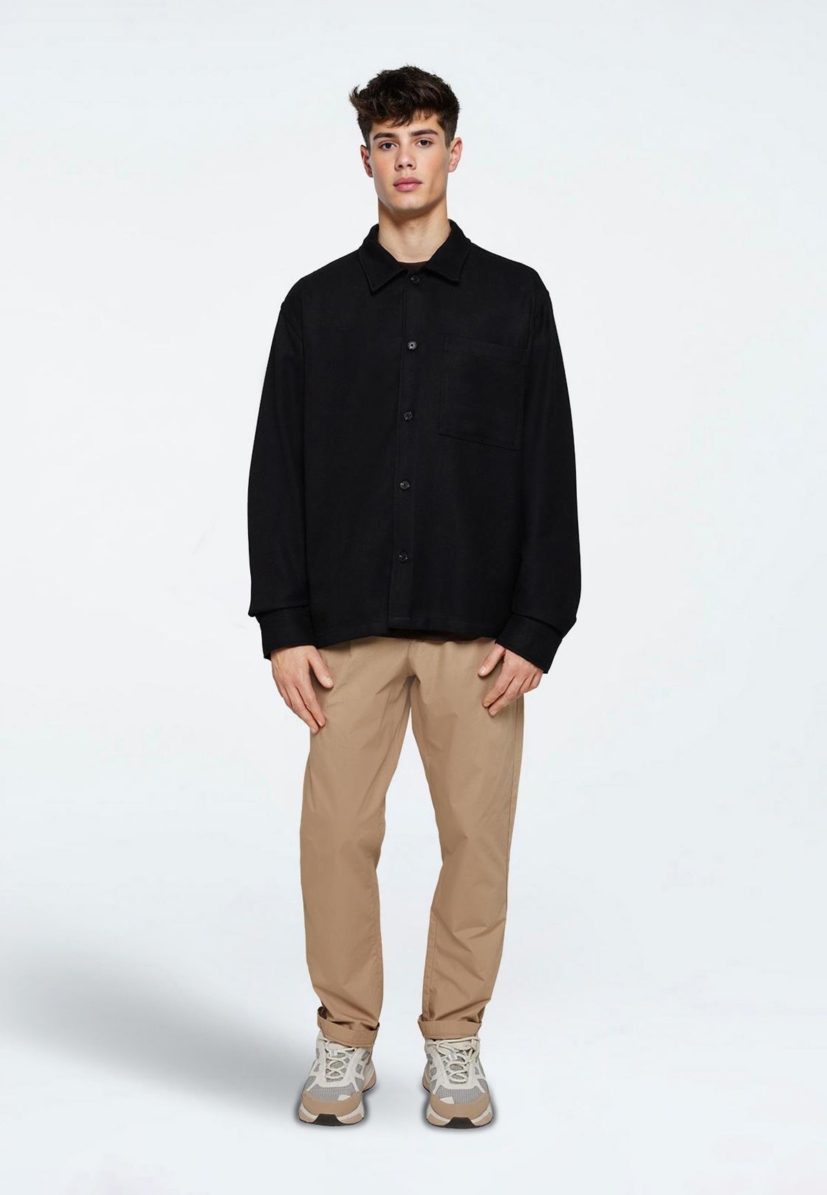minimum male Ralph shirt 4370 Long Sleeved Shirt 999 Black