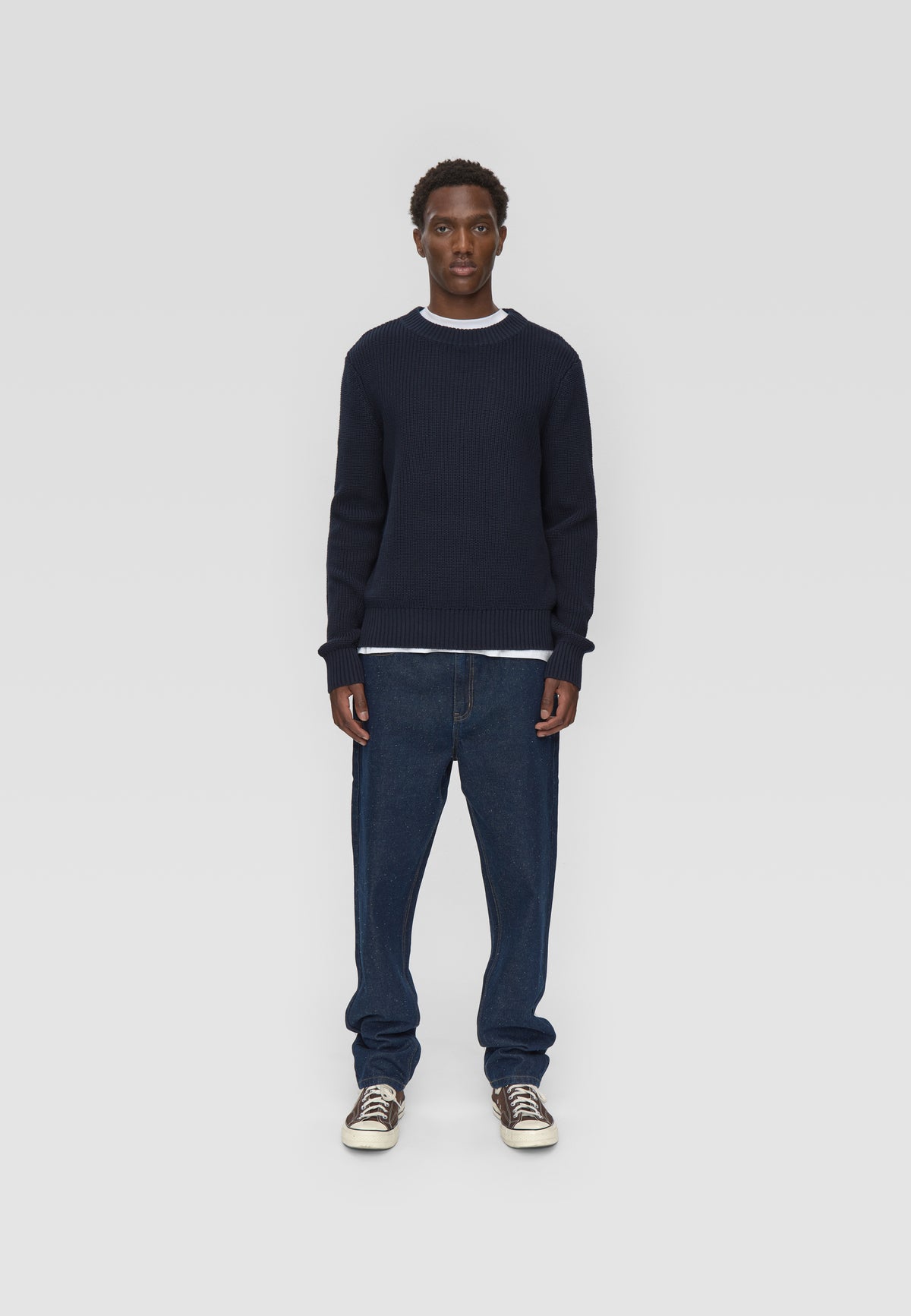 minimum male Rob basic knit sweater G006 GOTS Sweater 3922 Sky Captain