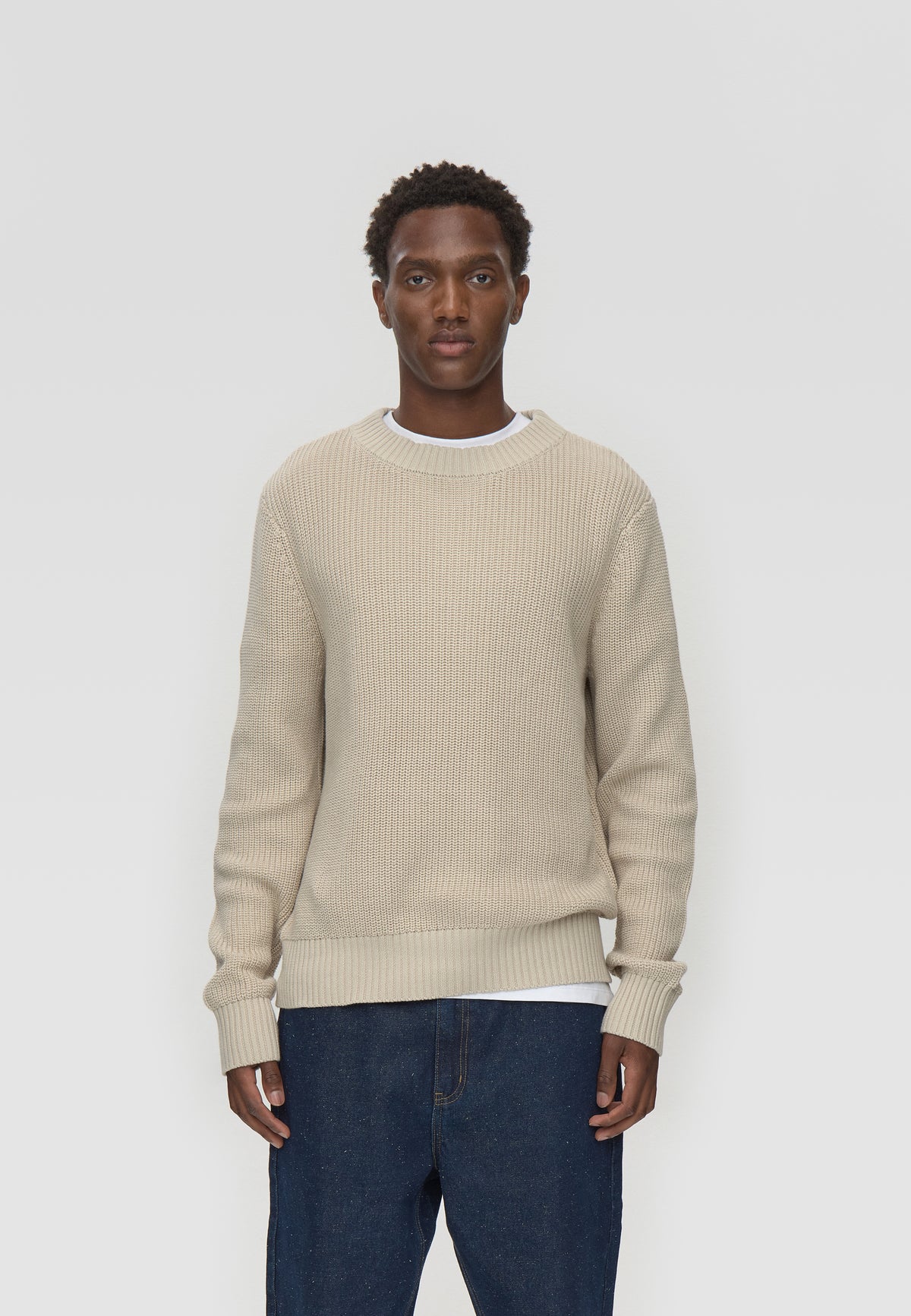 minimum male Rob basic knit sweater G006 GOTS Sweater 6305 Pelican