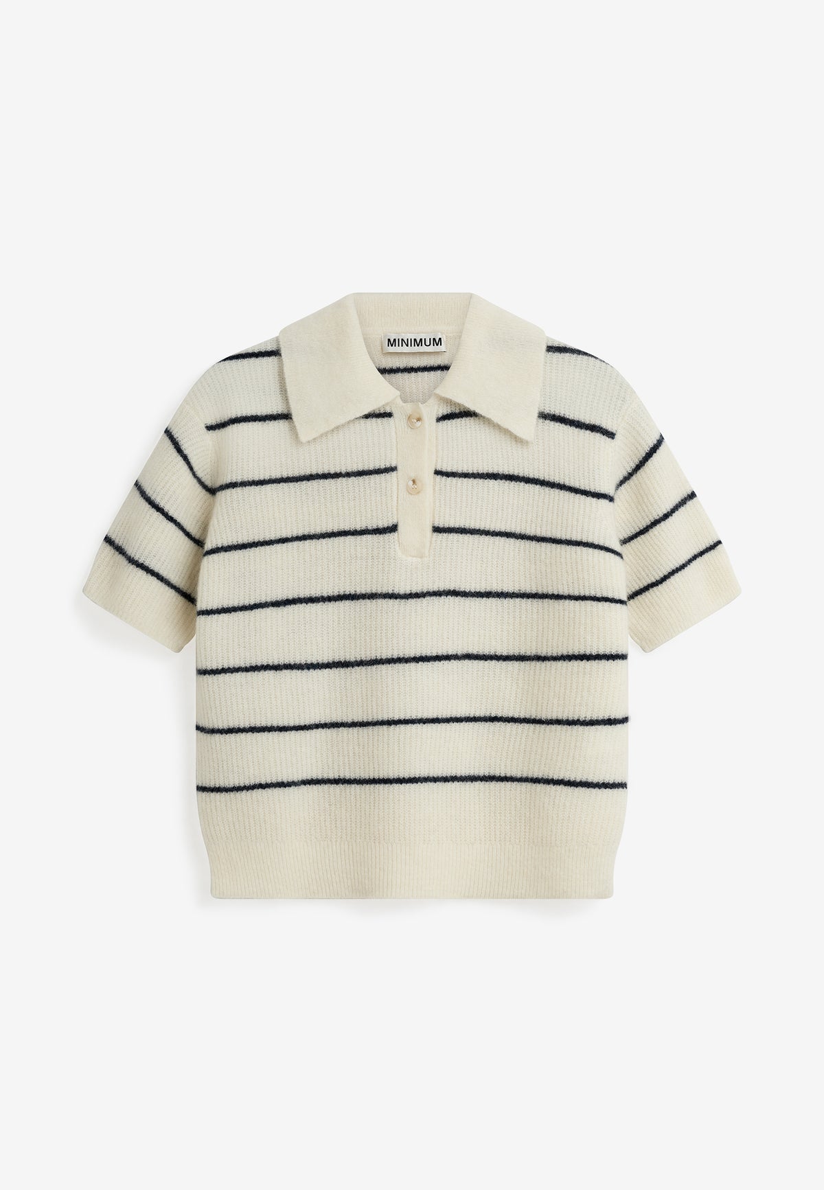 minimum female Ruth knit polo 4594 Jumper 0608 Coco Milk
