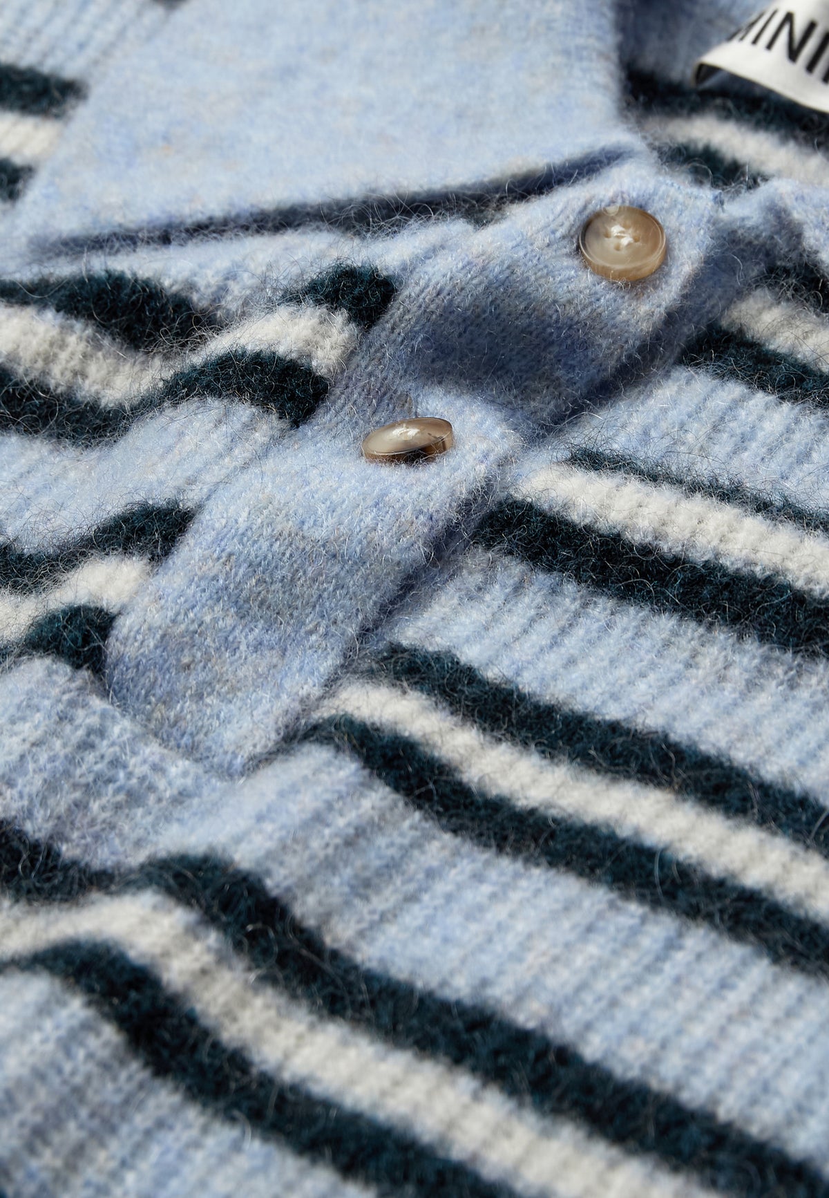 minimum female Ruth knit polo 4594 Jumper 4115 Cashmere Blue