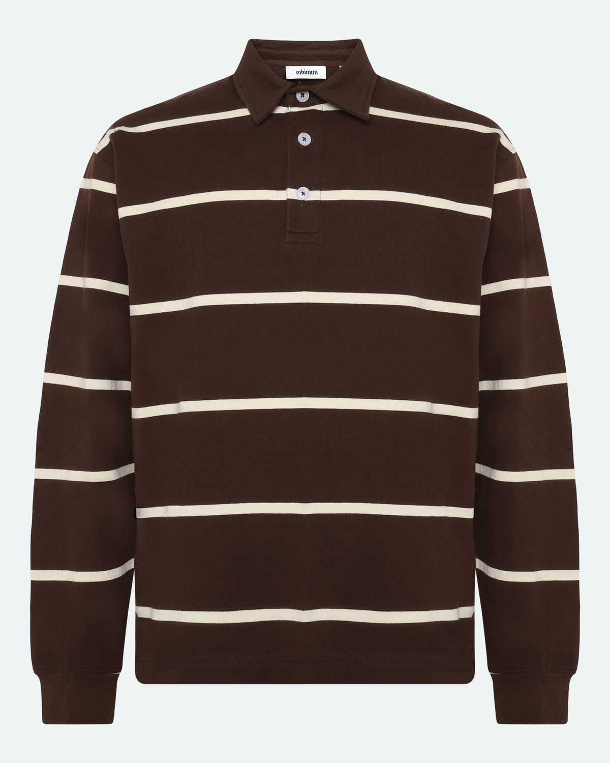 minimum male Tate rugby polo 4456 GOTS Polo 1914 Seal Brown