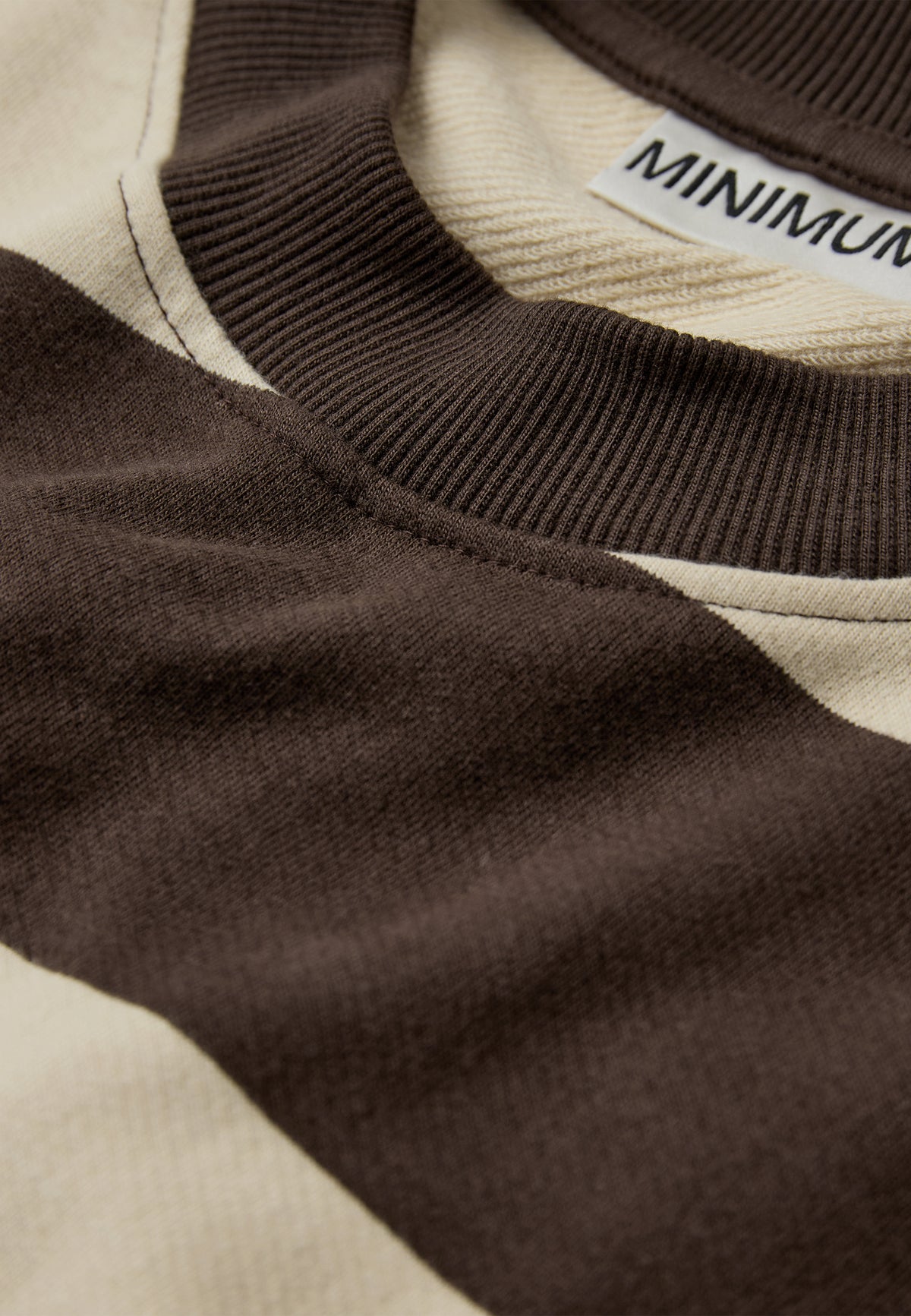 minimum male Terry rls YD strp ss tee 4607 Short Sleeved T-shirt 0812 Turkish Coffee