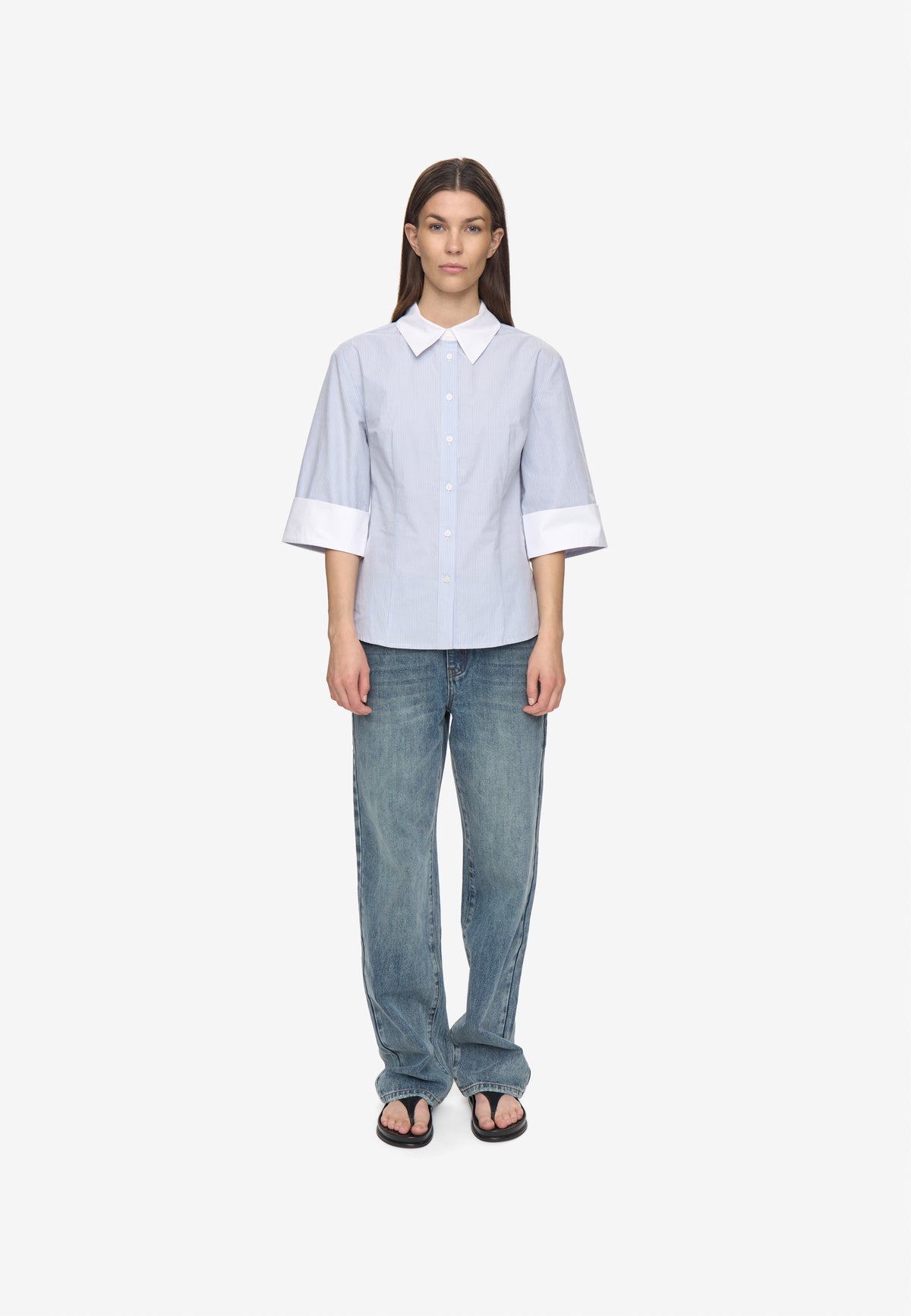 minimum female Una ss shirt 4670 Short Sleeved Shirt 4320 Baltic Sea