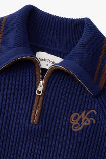 Ridgmount Quarter-Zip Knit Sweater Navy