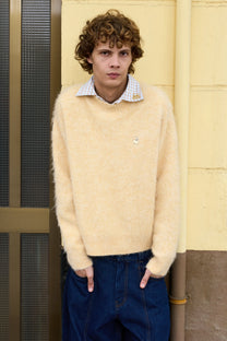 Alpaca Knit Sweater Yellow