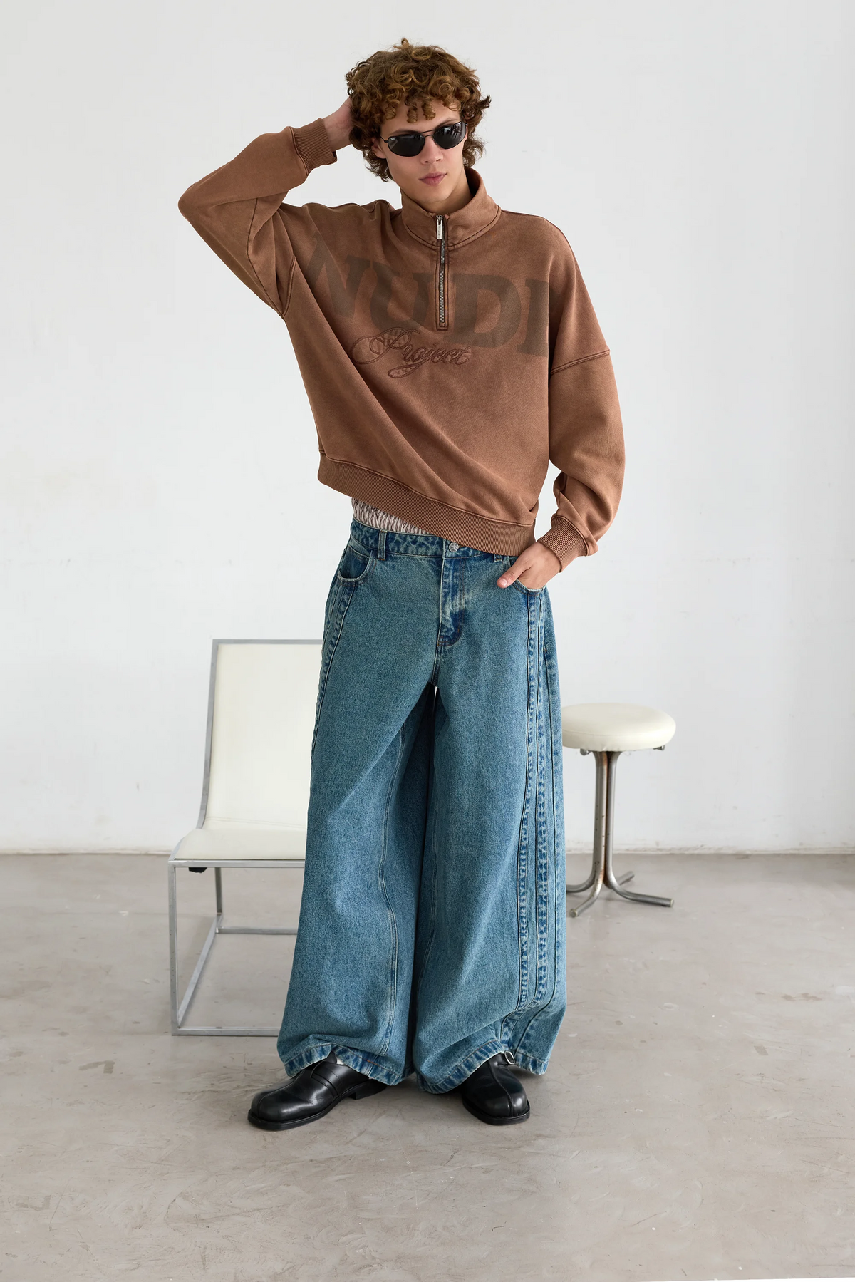 Daegu Quarter-Zip Brown