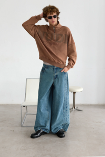 Daegu Quarter-Zip Brown