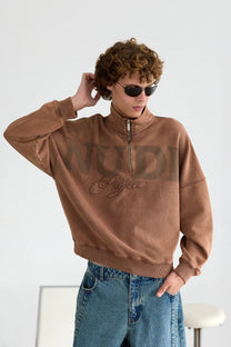 Daegu Quarter-Zip Brown