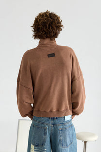 Daegu Quarter-Zip Brown