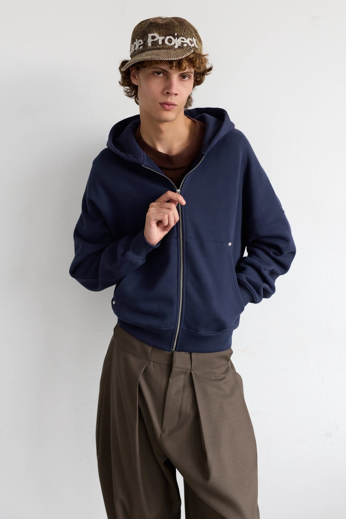 Beast Zip-Up Hoodie Navy