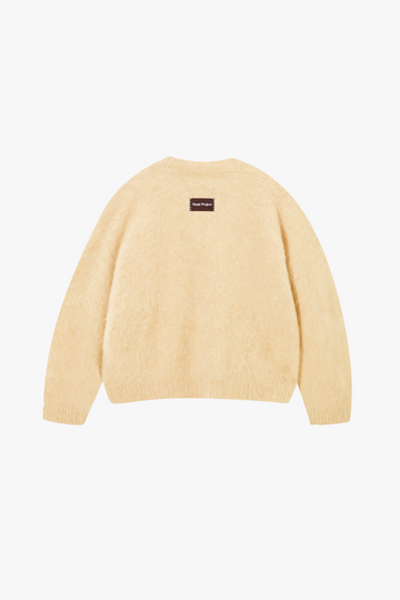 Alpaca Knit Sweater Yellow