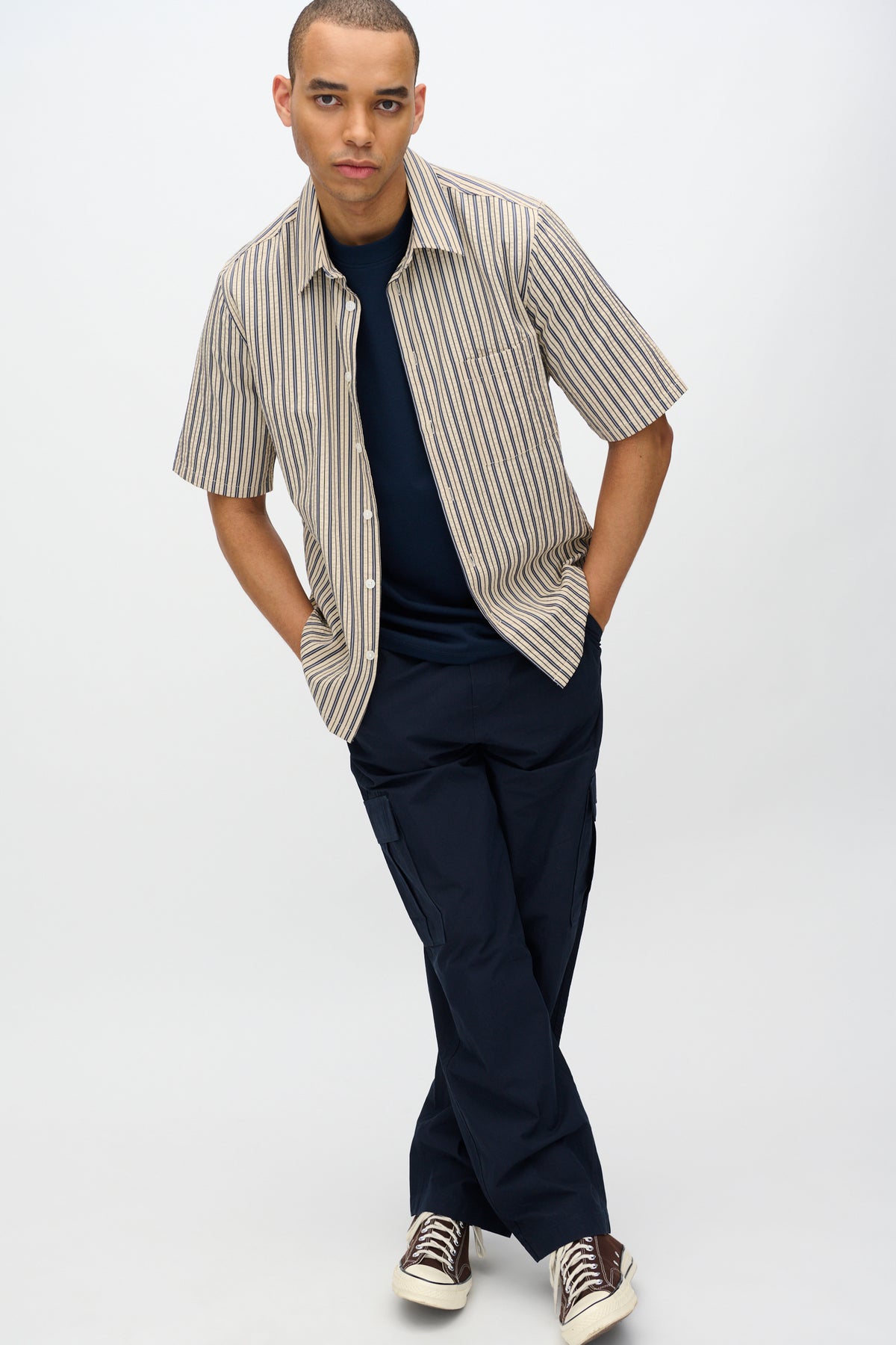 minimum male Aarhus short sleeved t-shirt G029 GOTS Short Sleeved T-shirt 687 Navy Blazer