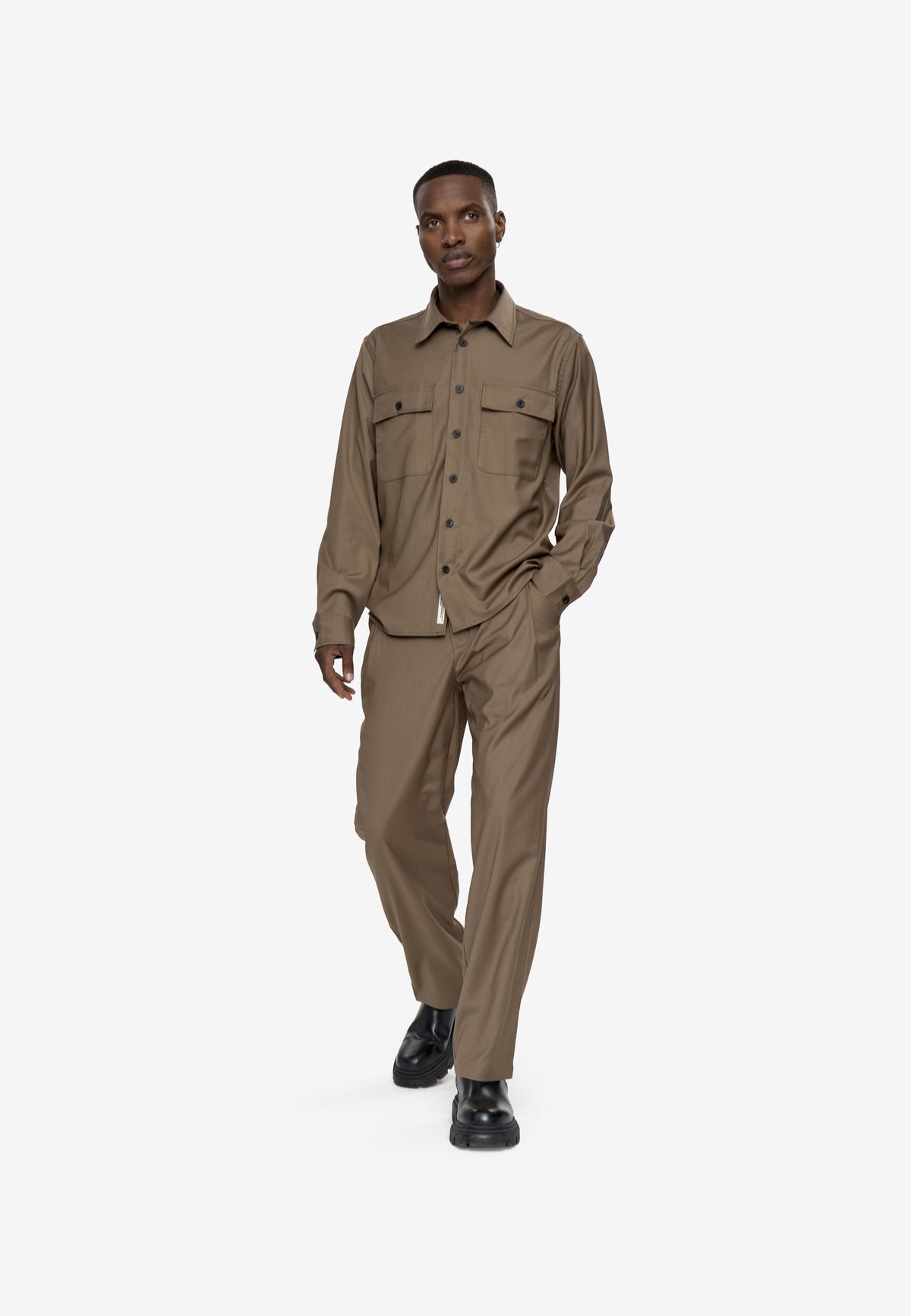 minimum male Albert rlx ls shirt 9968 Overshirt 1815 Shitake