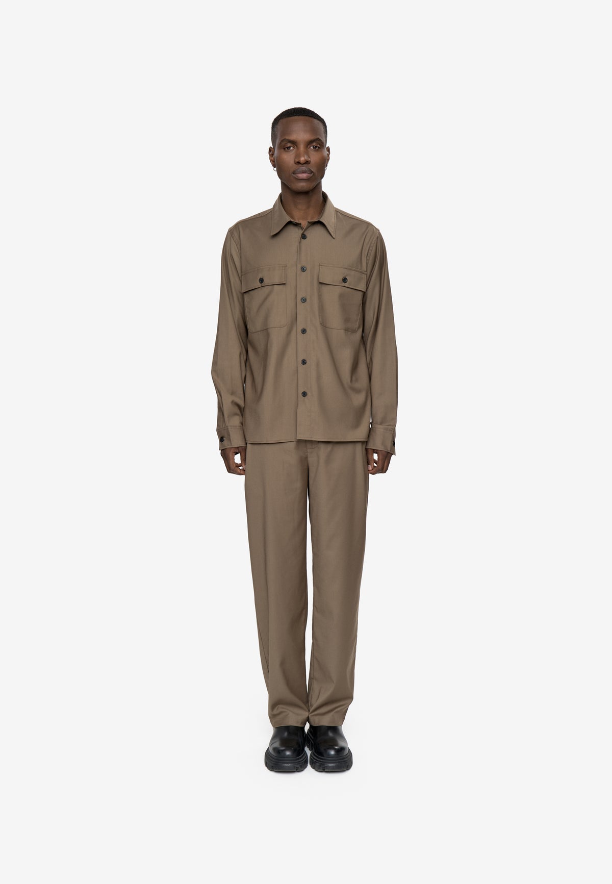 minimum male Albert rlx ls shirt 9968 Overshirt 1815 Shitake