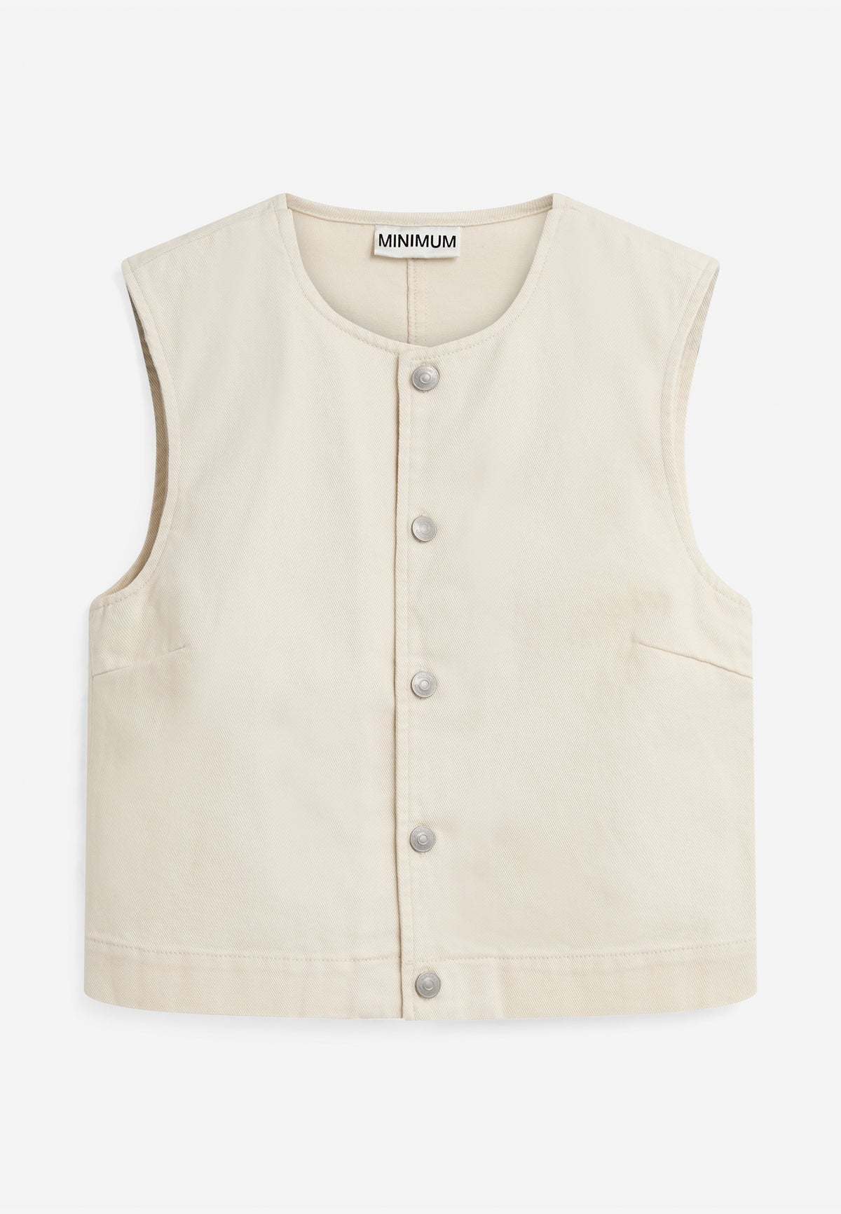 minimum female Alessia vest 4579 Gilet 0701 Whisper white