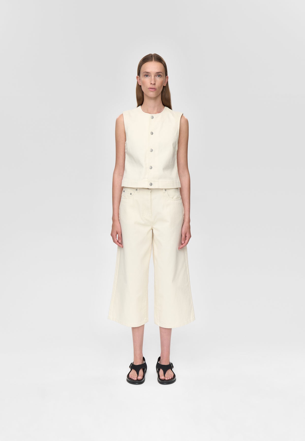 minimum female Alessia vest 4579 Gilet 0701 Whisper white