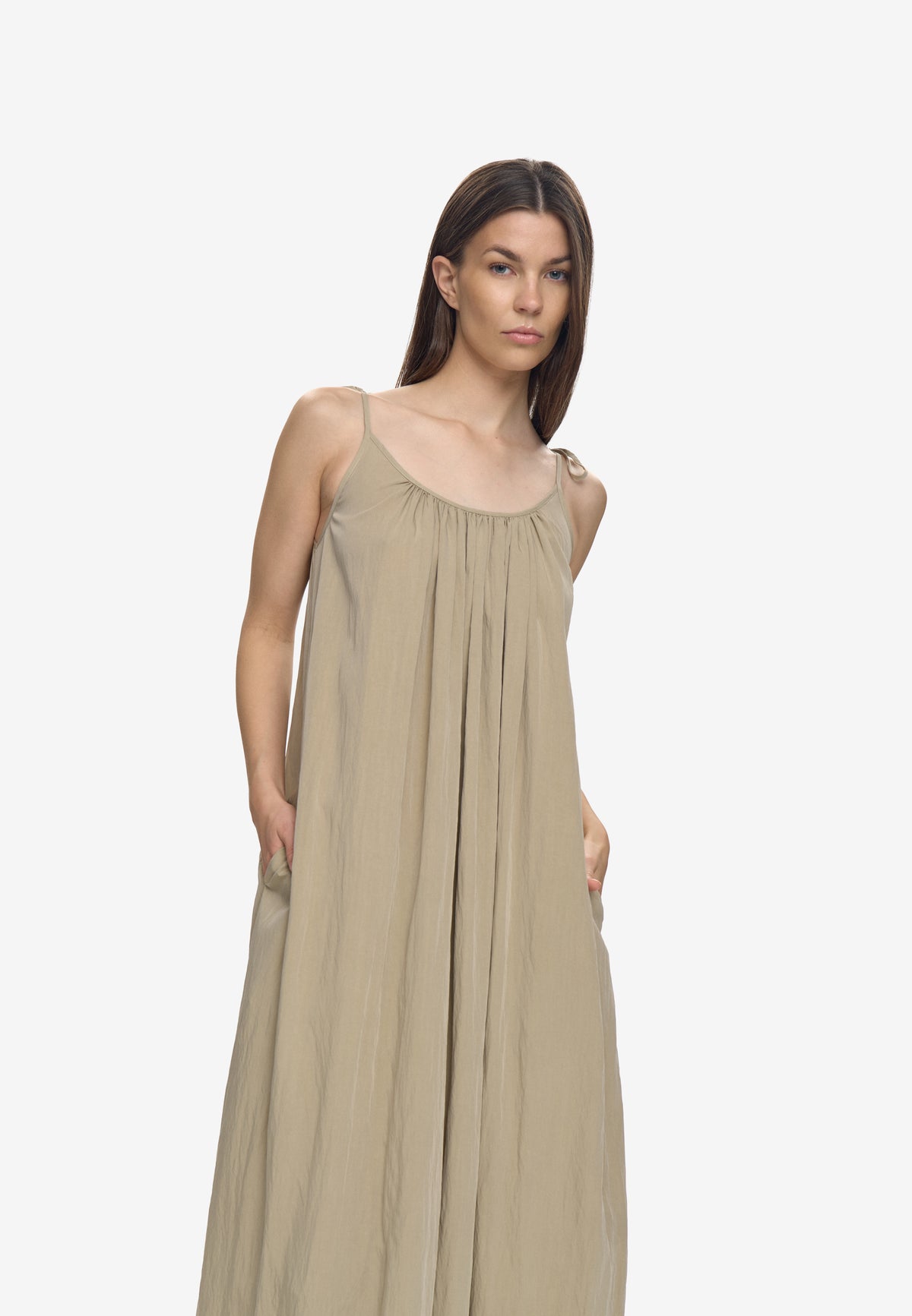 minimum female Ania long dress 4692 Maxi Dress 0518 Gray Green