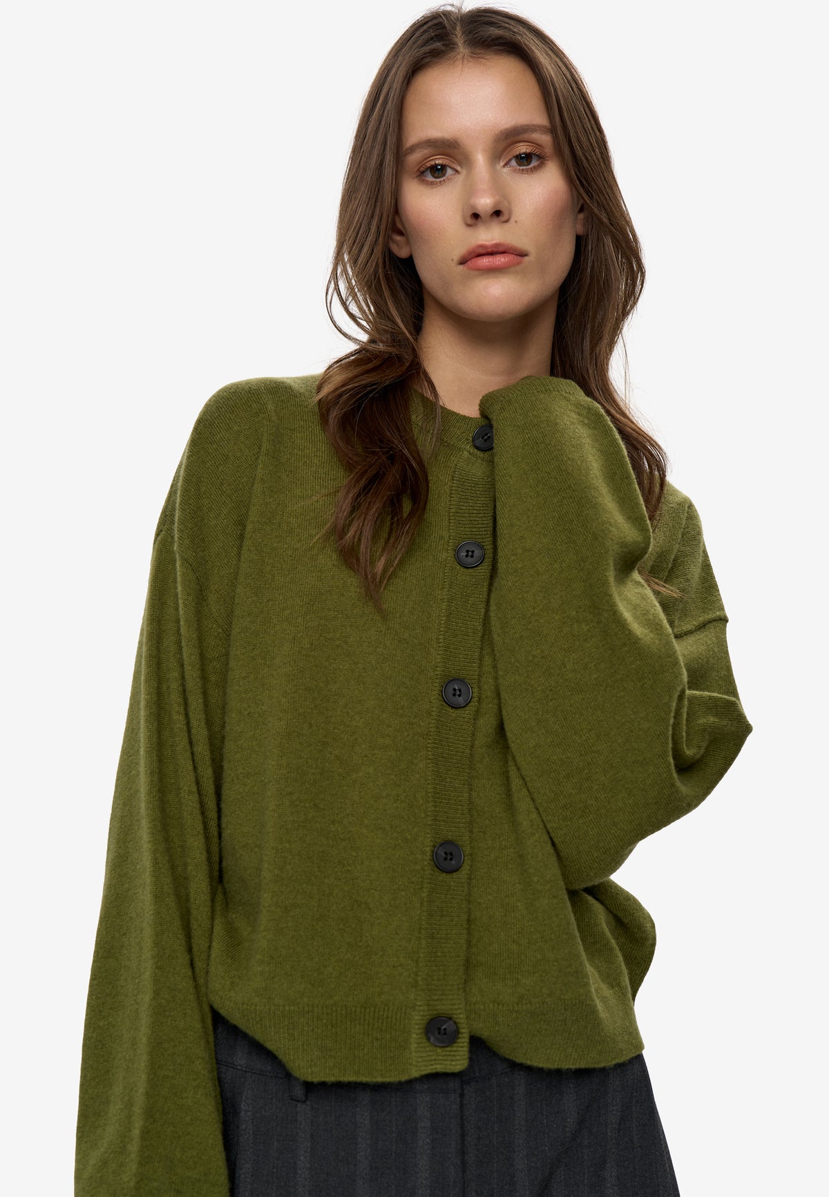 minimum female Assiana cardigan 3801 Jumper 0529 Sphagnum