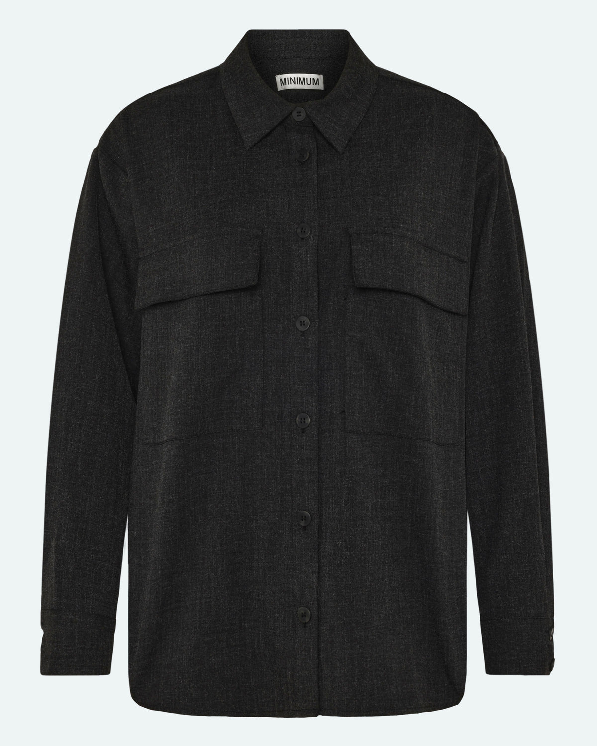 minimum female Astrids 3737 Shirt Long Sleeved Shirt 980M Dark Grey Melange