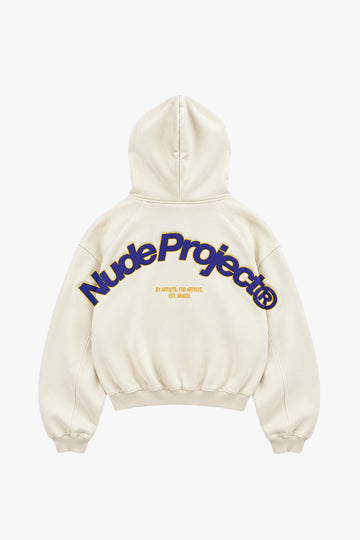 Beast Zip-Up Hoodie Marshmallow