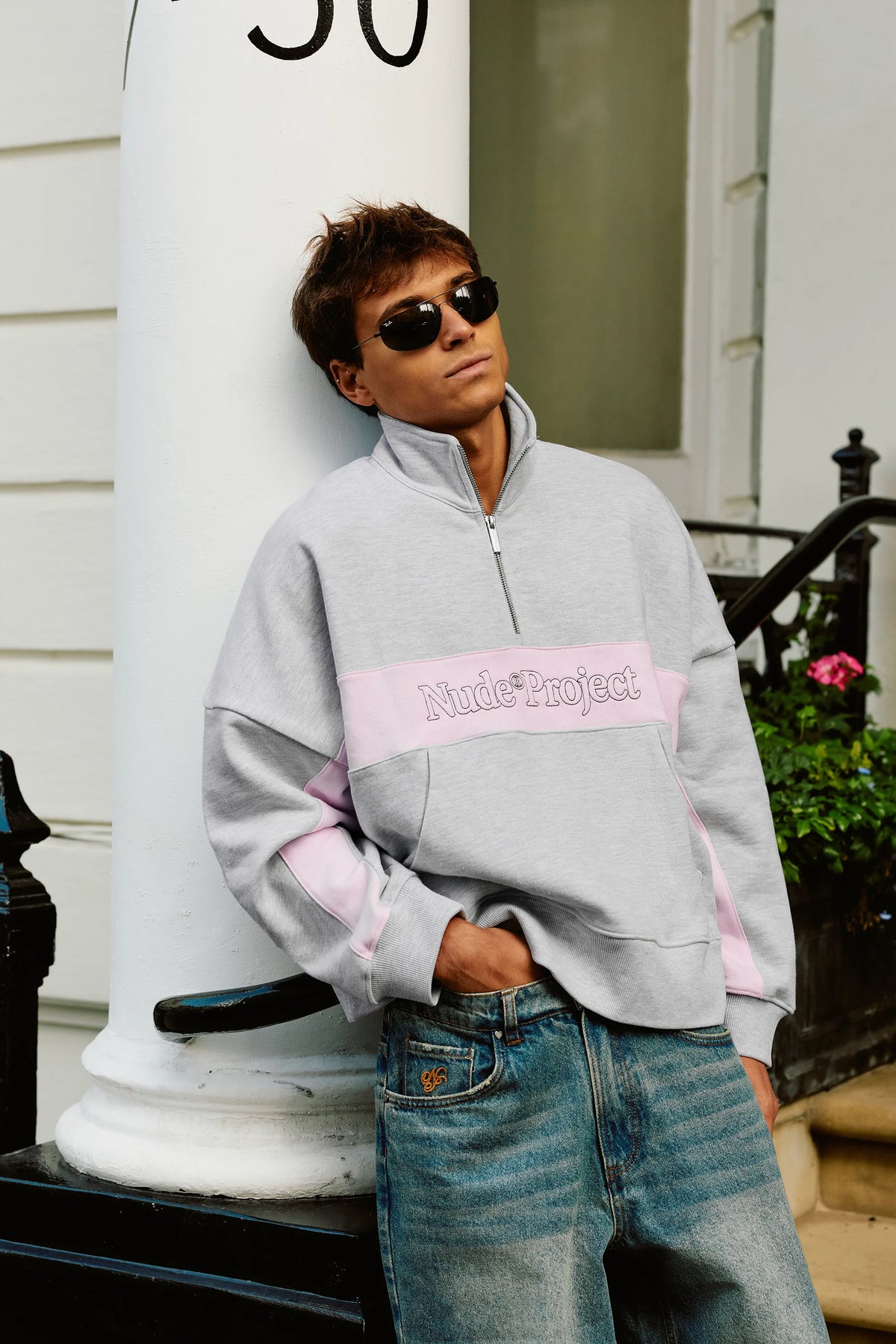 Idol Quarter-Zip Grey Melange