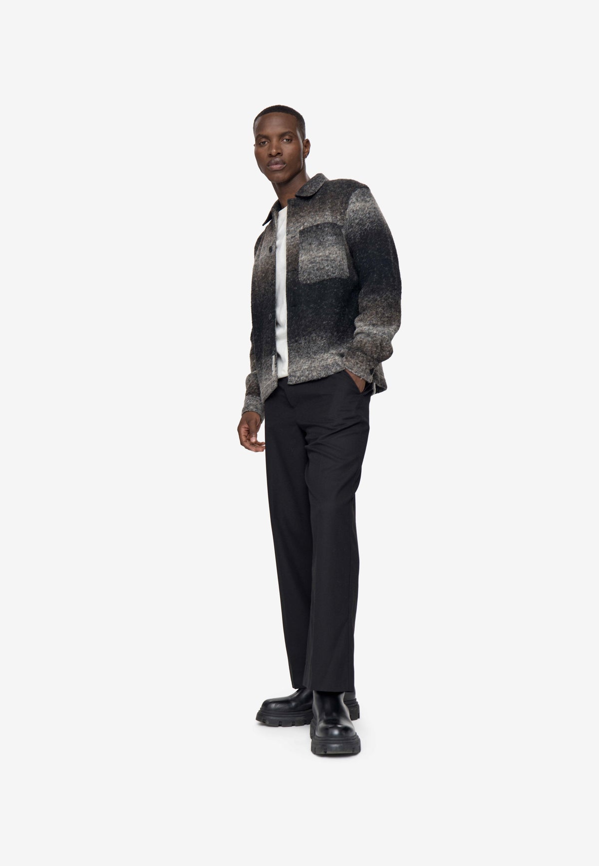 minimum male Chandler overshirt 4467 Overshirt 980M Dark Grey Melange