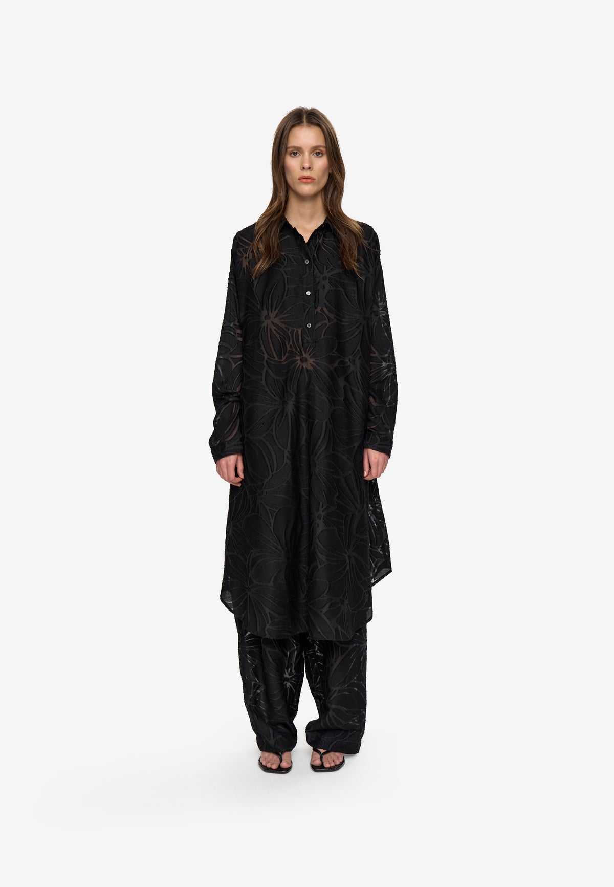 minimum female Clemency ls shirt dress 4763 Midi Dress 999 Black