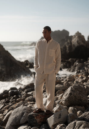 minimum male Colt long sleeved reg linen shirt 4115 Long Sleeved Shirt 5304 Rainy Day