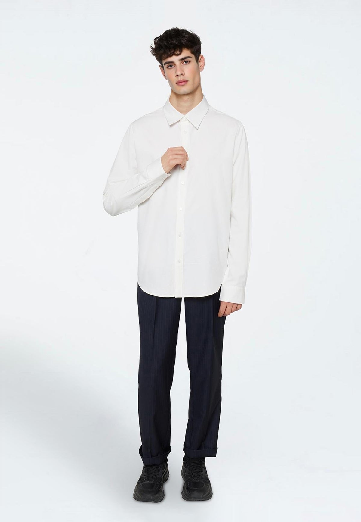 minimum male Curtis long sleeved shirt 4169 Long Sleeved Shirt 4800 Blanc de blanc