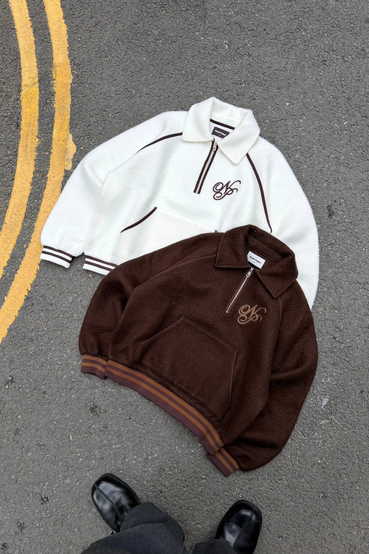 Teddy Quarter-Zip Brown