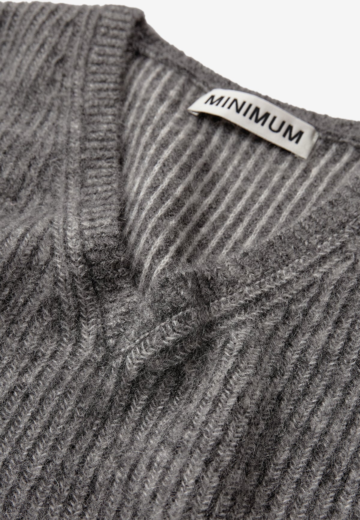 minimum female Gina v-n jumper 4465 Jumper 980M Dark Grey Melange