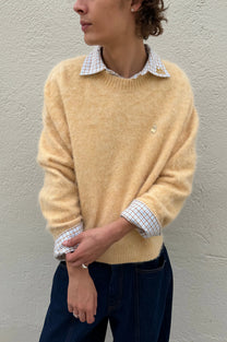 Alpaca Knit Sweater Yellow
