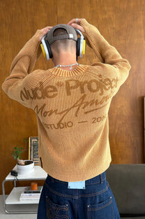 The Promotion Knit Sweater Dark Orange