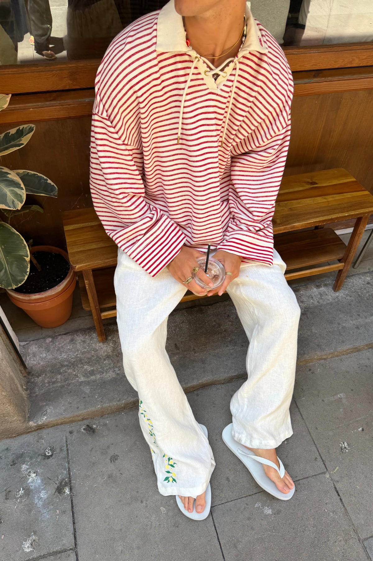Faded Striped Polo