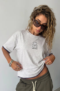 Bear Tee Grey Melange